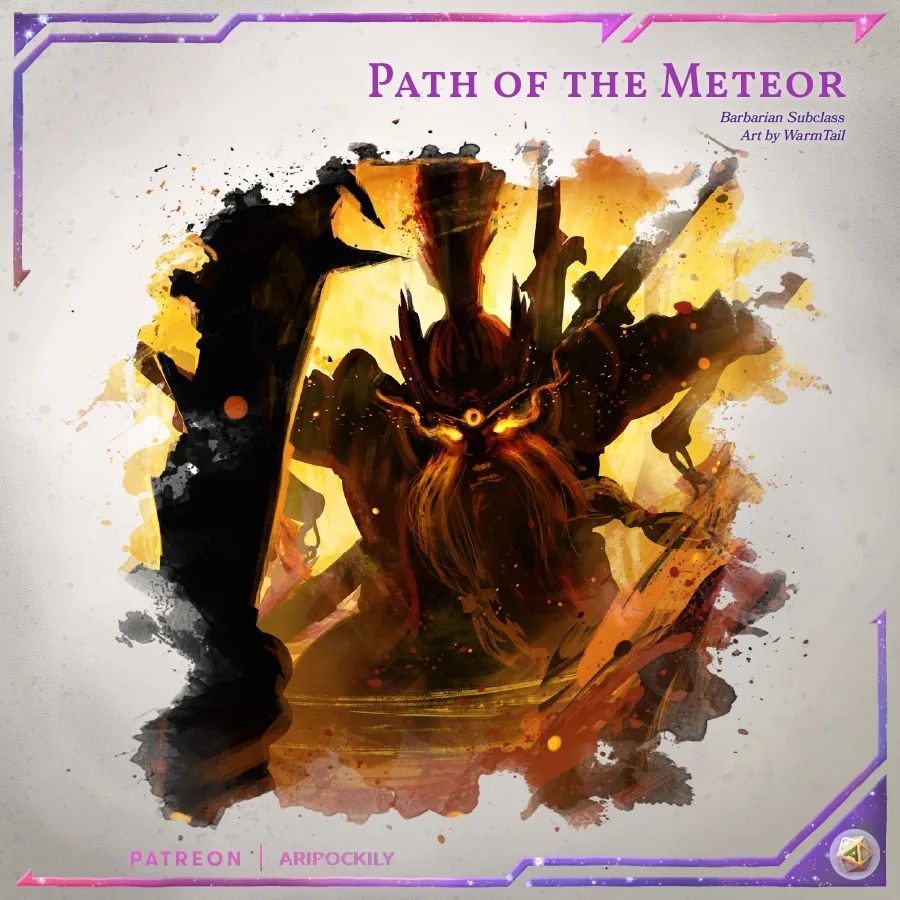 The path of meteor, barbarian subclass