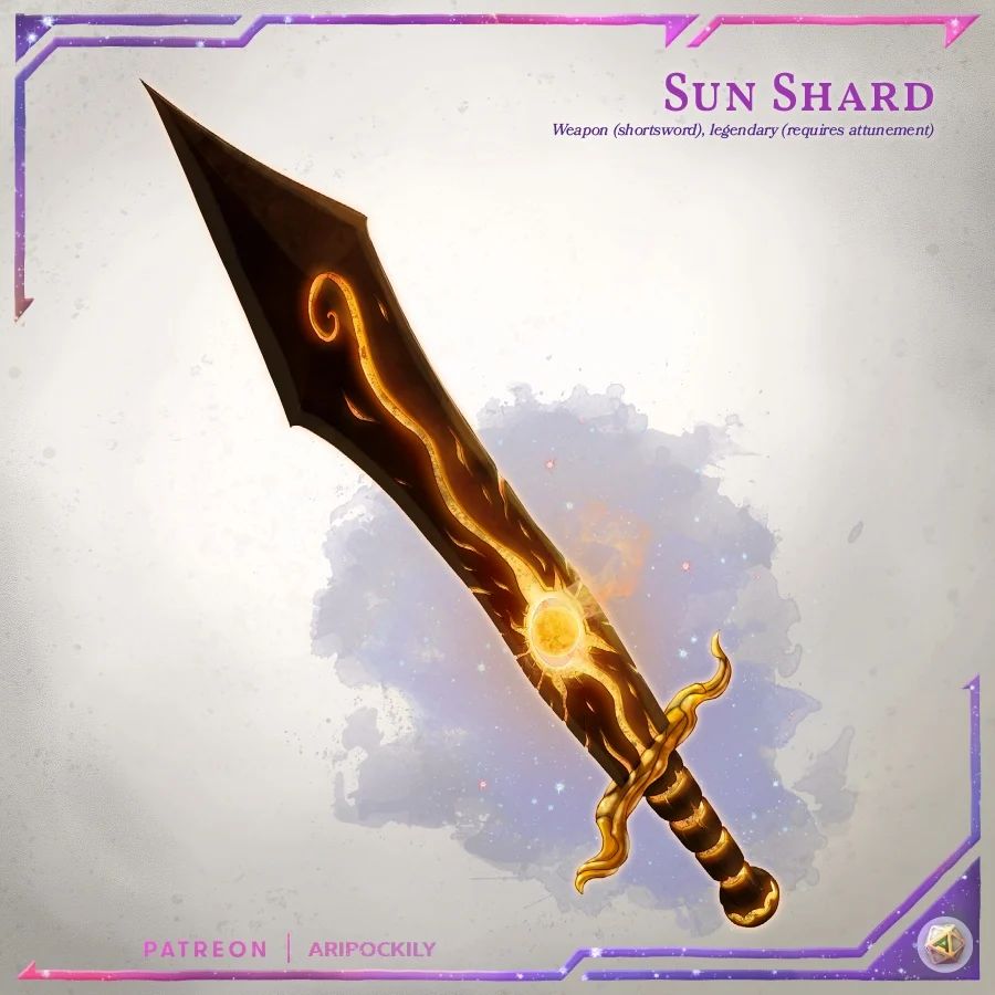 A sword with the power of the sun